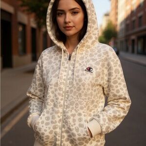 Youth Champion Gray Leopard Print Hoodie
